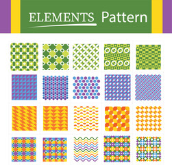 Seamless Geometric Pattern Set &ndash; Colorful Repeating Vector Backgrounds