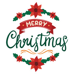 Merry Christmas Handwritten Typography