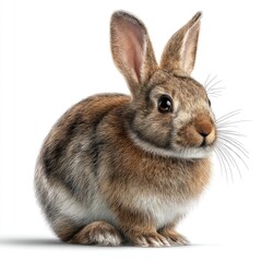 Fototapeta premium Hyperrealistic rabbit image on gigapixel standard scale indoor studio environment animal photography