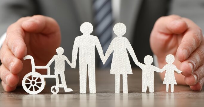 Insurance Concept Protecting Family with Special Needs - Powered by Adobe