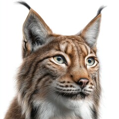 Hyperrealistic lynx portrait in natural habitat stunning detail wildlife photography nature close-up