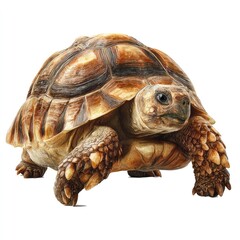 Hyperrealistic tortoise in a detailed environment nature setting gigapixel-standard image close-up view