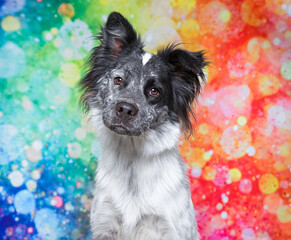 Cute dog on an isolated background studio shot