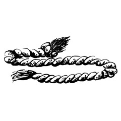 Graphic illustration of a twisted ship's rope.