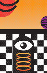 Print Abstract, Optical Art, Vision, Surreal, Psychedelic, Modern Design, Bauhaus, Digital Art, Mindfulness, Consciousness, Vibrant Pattern