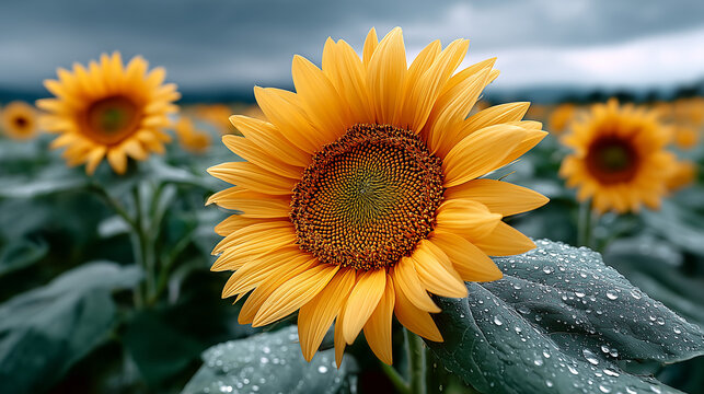 sunflower on blue sky