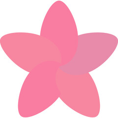 plumeria icon illustration design with flat