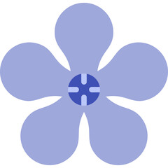 periwinkle icon illustration design with flat