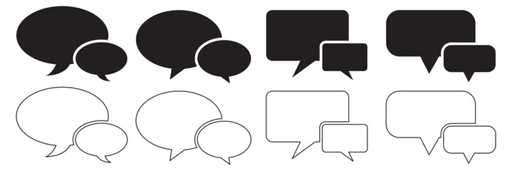 Speech Bubble. Conversation icon. Speech bubble, speech balloon, chat box and empty social media message.