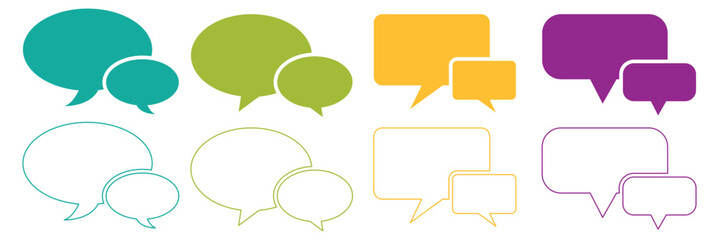 Speech Bubble. Conversation icon. Speech bubble, speech balloon, chat box and empty social media message.