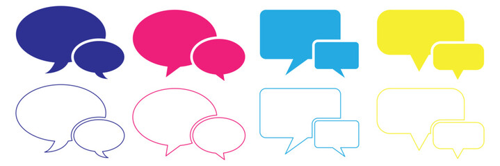 Speech Bubble. Conversation icon. Speech bubble, speech balloon, chat box and empty social media message.