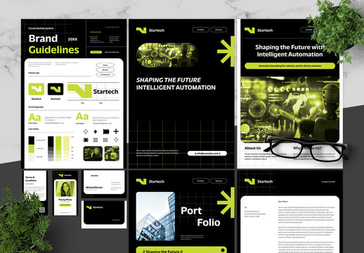 Green And Black Brand Guidelines Startup
