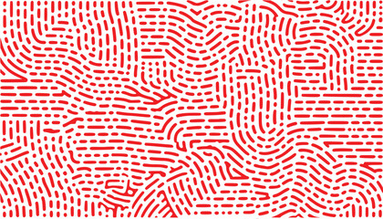 Abstract Red Dashed Lines Pattern on White Background