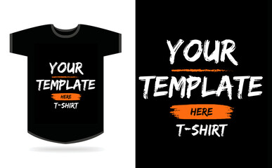 Minimal Black T-shirt Mockup- Grunge circle logo, BOLD DESIGN Typography 