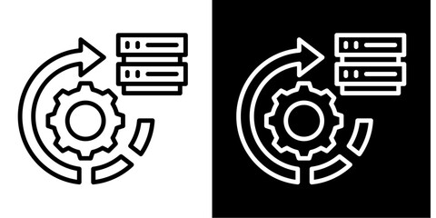 Workflow Automation Icon Set White Style Collection