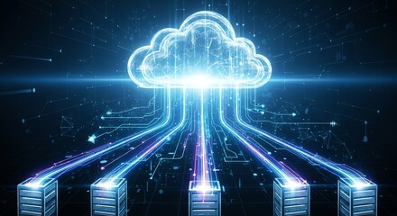 Cloud computing network with server connections