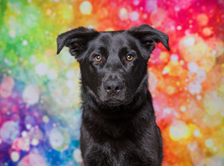 Cute dog on an isolated background studio shot