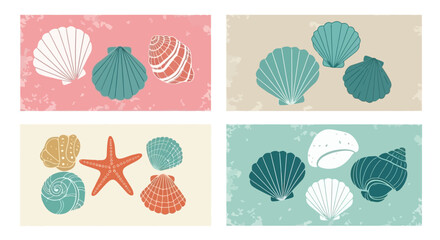 Coastal Treasures Seashell Collection in Harmonious Compositions