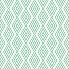 Seamless geometric diamond pattern in green and white