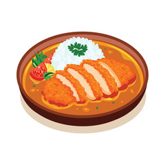 Katsu Curry with Garnish