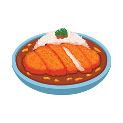 Katsu Curry with White Rice