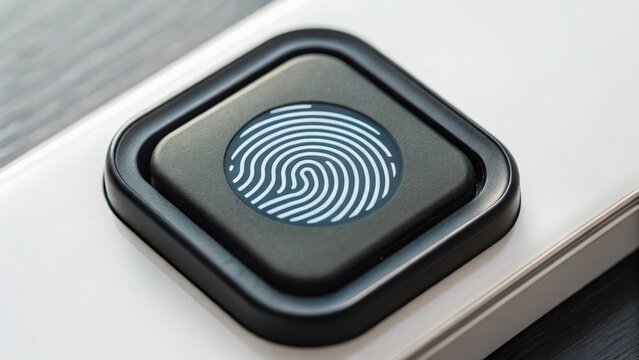 Fingerprint sensor on a modern smartphone, showcasing advanced technology and security features. - Powered by Adobe
