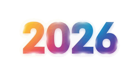 Vibrant Gradient Numbers 2026 Celebrating Future Anniversaries and Upcoming Events