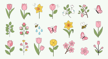 Blossoming Spring A Collection of Delicate Floral Illustrations