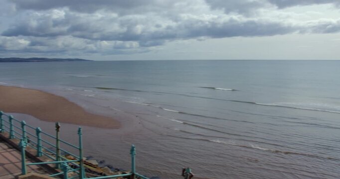 Panning shot looking north of Montrose beach