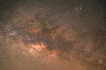 Night sky space background, Starry universe in dark blue sky, Milky way galaxy with stardust field in deep universe