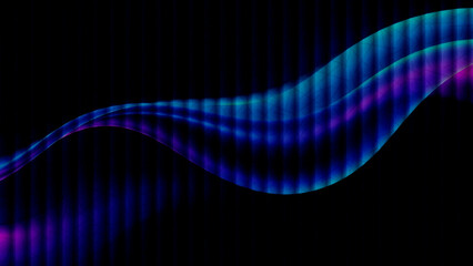 dark abstract blue and purple futuristic background with overlapping horizontal flowing waves