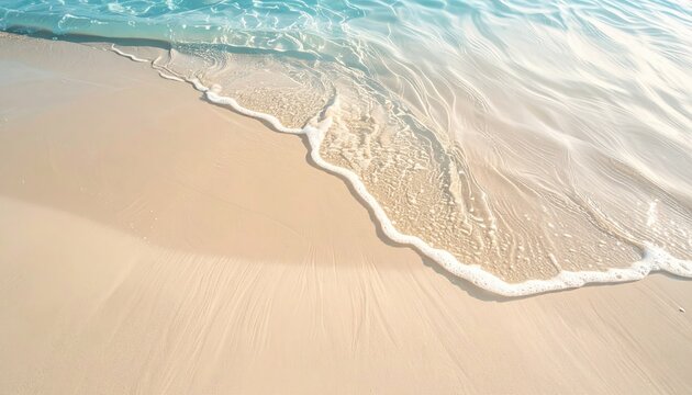 Idyllic Beach Sunset with Gentle Ocean Waves and Warm Pastel Sky Reflecting Golden Light on Wet Sand Serene Coastal Landscape at Dusk