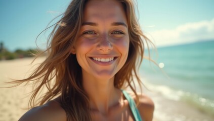 Coastal Light Portrait — Selfie with Natural Warmth and Ocean Breeze