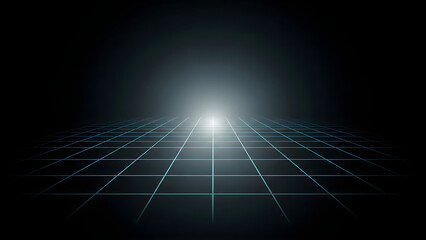 Soft glowing circuit board connections in pastel blue create a modern and minimal tech connectivity concept.