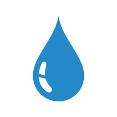 Blue water drop vector illustration liquid symbol hydration icon clean fluid graphic isolated eps