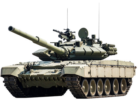 M1 Abrams tank stock photo file cut out and isolated on white background PNG