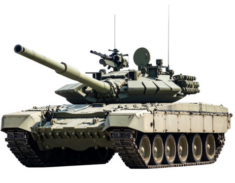 M1 Abrams tank stock photo file cut out and isolated on white background PNG