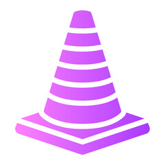 traffic cone gradient icon