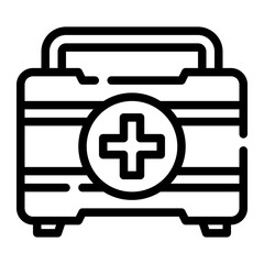 first aid kit line icon