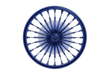 Obraz premium India, Ashoka Chakra, flag, image in national colors on a neutral transparent background for designers, marketers. Popular illustration, object, symbol, texture, pattern, holiday.