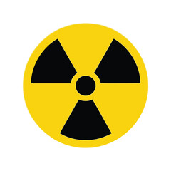 Fototapeta premium Radioactive symbol vector illustration nuclear warning sign radiation hazard icon danger alert