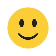Happy smiley face vector illustration cheerful emotion icon positive expression graphic isolated eps