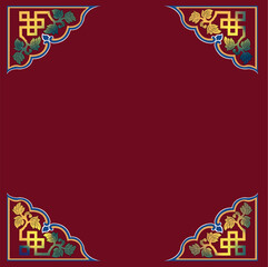 Tibetan Design Illustration art, Tibetan Vector Art, Wallpaper Design, TIbetan art, Tibetan border design