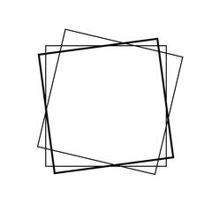 Geometric abstract square element. Intersecting lines forming a square shape ,Vector illustration .EPS 10 .