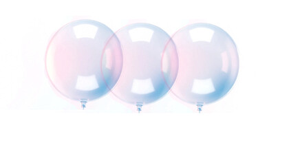 transparent balloon with glossy surface reflections, soft light glow, clean minimal style, isolated transparent background, realistic lighting.
