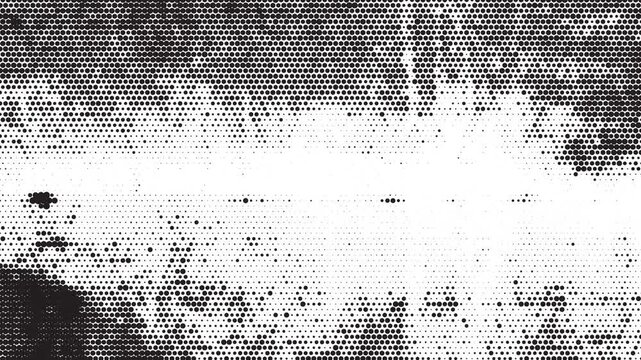 Grunge Halftone Texture White on black background