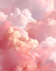 soft pink clouds abstract dreamy background, romantic pastel tone