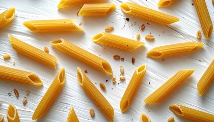 italian pasta on white background