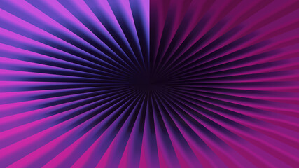 Abstract purple and pink radial lines converging towards a central point