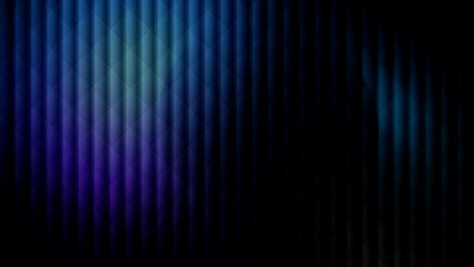 dark abstract purple and blue background with vertical stripes and a diagonal curved glowing wave